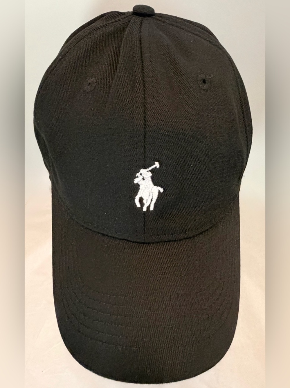 Polo Ralph Lauren Black Small White Pony Baseball Cap
